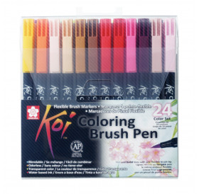 Μαρκαδόροι KOI Coloring Brush Pen 24τεμ Sakura Μαρκαδόροι KOI Coloring Brush Pen 24τεμ Sakura