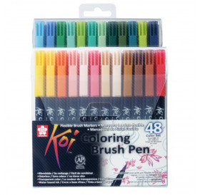 Μαρκαδόροι KOI Coloring Brush Pen 48τεμ Sakura Μαρκαδόροι KOI Coloring Brush Pen 48τεμ Sakura