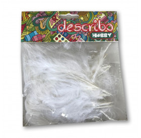 Φτερά Marabou 15τεμ Λευκά