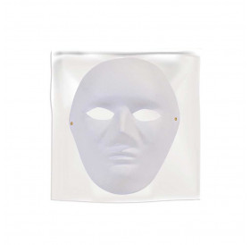 Μάσκες Papier Mache 2τεμ Λευκές Volto 170x220x70mm Μάσκες Papier Mache 2τεμ Λευκές Volto 170x220x70mm