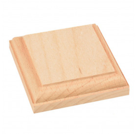 Βάση Για Γλυπτό Τετράγωνο 8x8cm 15mm Οξιά Χωρίς Βερνίκι