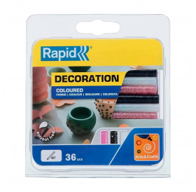 Σετ Σιλικόνη Glitter 36τεμ Φ7x90mm Pink-Black-White Σετ Σιλικόνη Glitter 36τεμ Φ7x90mm Pink-Black-White