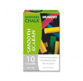 Κιμωλίες Χρωματιστές Dust Free 10τεμ Mungyo