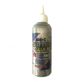 GlitterGlue 120ml Silver Amos