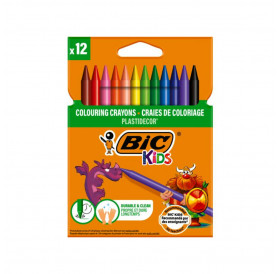 Κηρομπογιές Plastidecor 12τεμ Bic