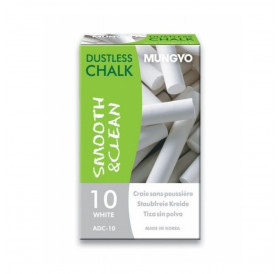 Κιμωλίες Λευκές Dust Free 10τεμ Mungyo