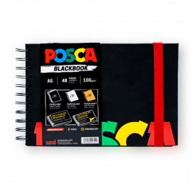 Μπλοκ Σπιράλ Blackbook Posca A5 14,8x21cm 100gr 48φ Μπλοκ Σπιράλ Blackbook Posca A5 14,8x21cm 100gr 48φ