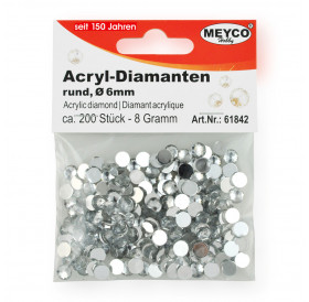 Strass Ασημί 200τεμ Φ6mm
