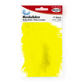 Φτερά Marabou 10-12cm 17τεμ Yellow