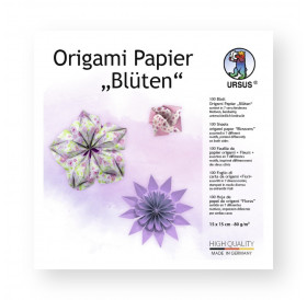 Χαρτιά Origami Blossom White 80g 15x15cm 100φύλλα Ursus