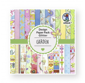 Χαρτιά Design με Σχέδια Garden 190g 15x15cm 25φύλλα Ursus