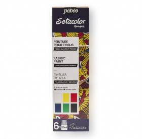 Χρώματα Για Ύφασμα Setacolor Opaque Initiation Set 6x20ml Pebeo Χρώματα Για Ύφασμα Setacolor Opaque Initiation Set 6x20ml Pebeo