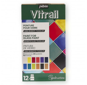 Διάφανα Σμάλτα Vitrail Exploration Set 12x20ml Pebeo