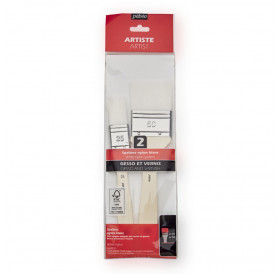 Σετ Με 2 Συνθετικά Πινέλα Gesso & Varnish Pebeo Σετ Με 2 Συνθετικά Πινέλα Gesso & Varnish Pebeo