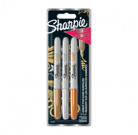 Μαρκαδόροι Σετ 3τεμ Metallic Sharpie Fine Μαρκαδόροι Σετ 3τεμ Metallic Sharpie Fine