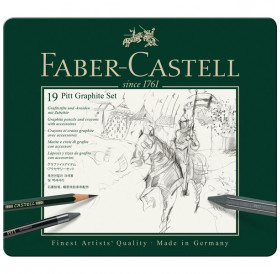 Σετ Pitt Graphite 19τεμ. 112973 Faber Castell Σετ Pitt Graphite 19τεμ. 112973 Faber Castell