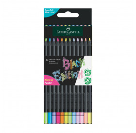 Σετ Μολύβια Black Edition Neon Pastel 12τεμ 116410 Faber Castell Σετ Μολύβια Black Edition Neon Pastel 12τεμ 116410 Faber Castell