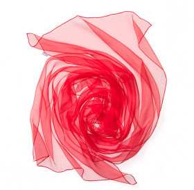 100% Μετάξι 180x55cm Gauze 3,5 Tomato Red