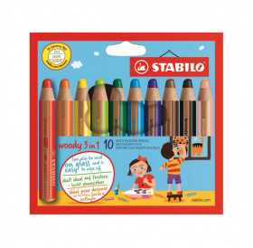 Σετ Μολύβια Woody 3 in 1 10τεμ Stabilo Σετ Μολύβια Woody 3 in 1 10τεμ Stabilo