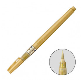 Μαρκαδόρος Με Συνθετ. Τρίχα Brush Writer Gold Kuretake Μαρκαδόρος Με Συνθετ. Τρίχα Brush Writer Gold Kuretake