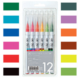 Μαρκαδόροι Σετ 12τεμ Clean Color Pale Kuretake Μαρκαδόροι Σετ 12τεμ Clean Color Pale Kuretake