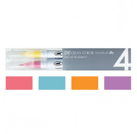 Μαρκαδόροι Σετ 4τεμ Clean Color Pale Kuretake Μαρκαδόροι Σετ 4τεμ Clean Color Pale Kuretake