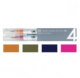 Μαρκαδόροι Σετ 4τεμ Clean Color Deep Kuretake Μαρκαδόροι Σετ 4τεμ Clean Color Deep Kuretake