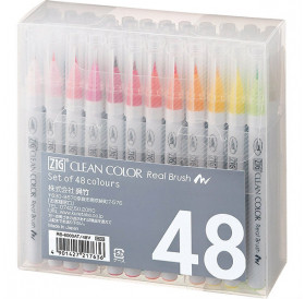 Μαρκαδόροι Σετ 48τεμ Clean Color Pale Kuretake Μαρκαδόροι Σετ 48τεμ Clean Color Pale Kuretake