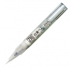 Μαρκαδόρος Συνθ. Τρίχα Pigment Ultra Fine Brush Pen White Kuretake Μαρκαδόρος Συνθ. Τρίχα Pigment Ultra Fine Brush Pen White Kuretake