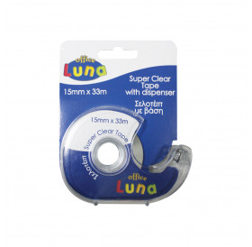 Σελοτέιπ Super Clear 15mm 33m με Σαλιγκάρι Luna