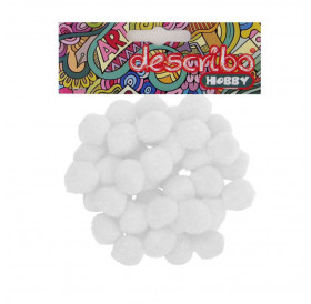Pompons White 50τεμ 25mm