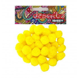 Pompons Yellow 50τεμ 25mm