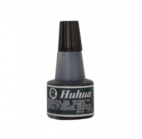 Μελάνι Για Ταμπόν 30ml Μάυρο Huhua