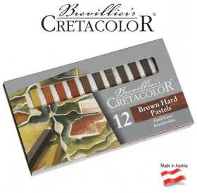 Σετ Καρέ Παστέλ 12τεμ Brown Cretacolor