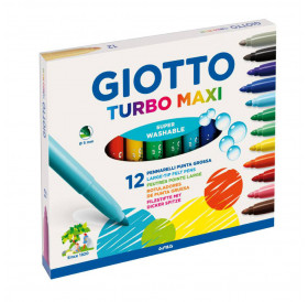 Μαρκαδόροι Turbo Maxi Σετ 12τεμ Giotto