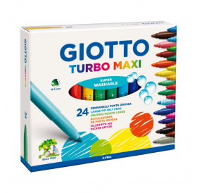 Μαρκαδόροι Turbo Maxi Σετ 24τεμ Giotto