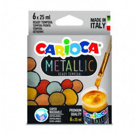 Σετ Τέμπερες Metallic 6τεμ 25ml Carioca
