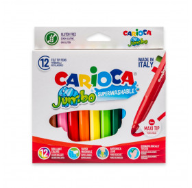 Μαρκαδόροι Jumbo Σετ 12τεμ Carioca