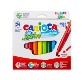 Μαρκαδόροι Jumbo Σετ 24τεμ Carioca
