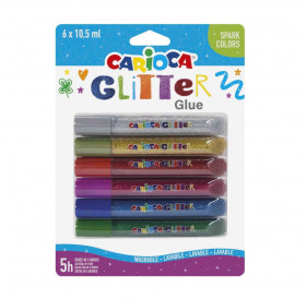 GlitterGlue Spark Σετ 6τεμ x 10,5ml Carioca GlitterGlue Spark Σετ 6τεμ x 10,5ml Carioca