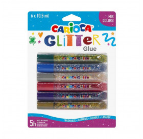 GlitterGlue Mix Σετ 6τεμ x 10,5ml Carioca GlitterGlue Mix Σετ 6τεμ x 10,5ml Carioca
