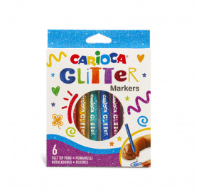 Μαρκαδόροι Glitter 6τεμ Carioca