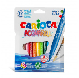 Μαρκαδόροι Σετ 12τεμ Acquarell Carioca