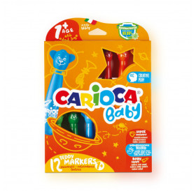 Μαρκαδόροι Baby Σετ 12τεμ 1+ Carioca