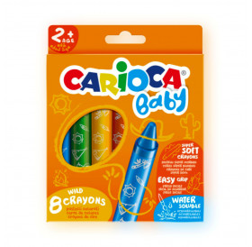 Κηρομπογιές Baby Wild Wax 2+ 8τεμ Carioca