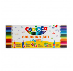 Σετ Με 60 Χρώματα & 5 Αξεσουάρ Carioca