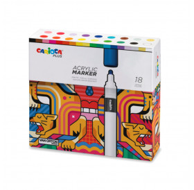 Μαρκαδόροι Acrylic 18τεμ 2mm Carioca
