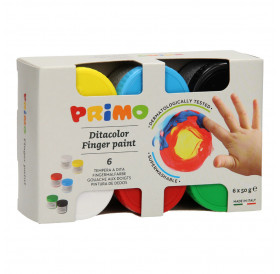 Δακτυλοχρώματα 6 Χρώματα 6x50gr Primo