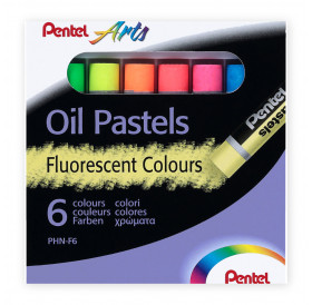 Σετ Παστέλ Λαδιού Fluo 6τεμ Pentel