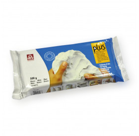 Πηλός Αυτοξηρούμενος Λευκός 500g Plus